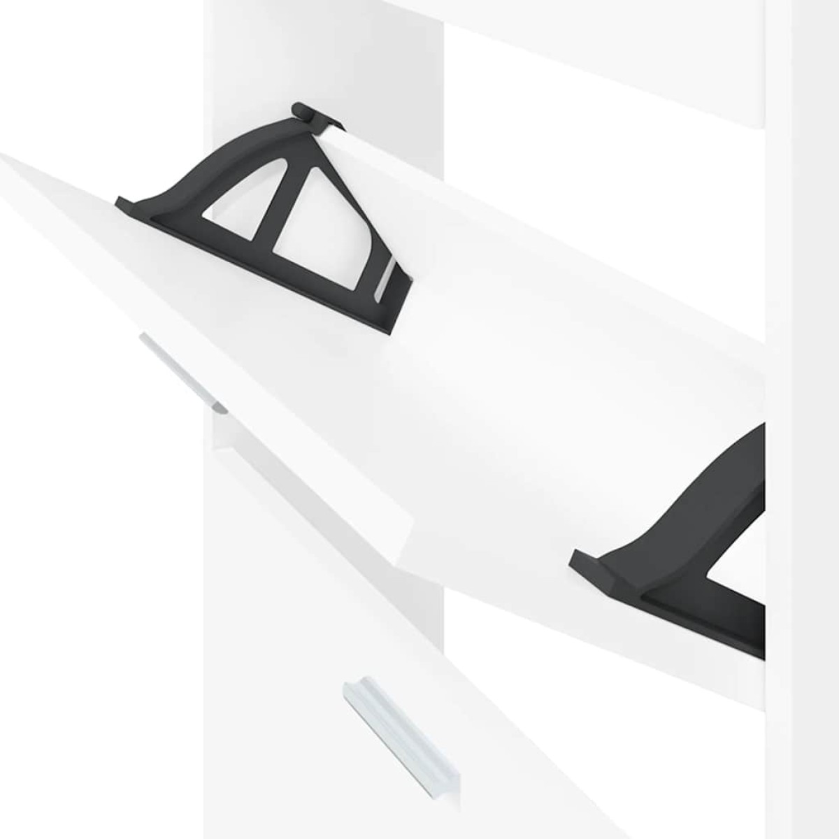 vidaXL Παπουτσοθήκη Λευκή 59 x 17 x 150 εκ. από Επεξεργασμένο Ξύλο