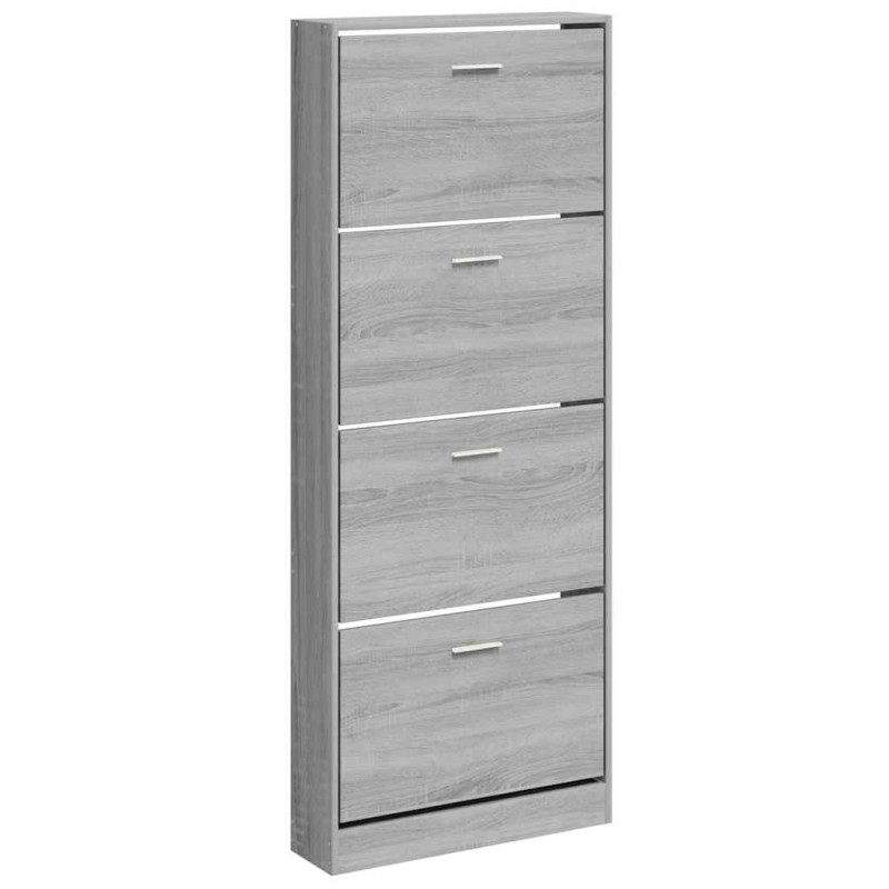 vidaXL Παπουτσοθήκη Γκρι Sonoma 59x17x150 εκ. από Επεξεργασμένο Ξύλο