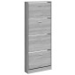 vidaXL Παπουτσοθήκη Γκρι Sonoma 59x17x150 εκ. από Επεξεργασμένο Ξύλο