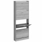 vidaXL Παπουτσοθήκη Γκρι Sonoma 59x17x150 εκ. από Επεξεργασμένο Ξύλο