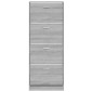 vidaXL Παπουτσοθήκη Γκρι Sonoma 59x17x150 εκ. από Επεξεργασμένο Ξύλο