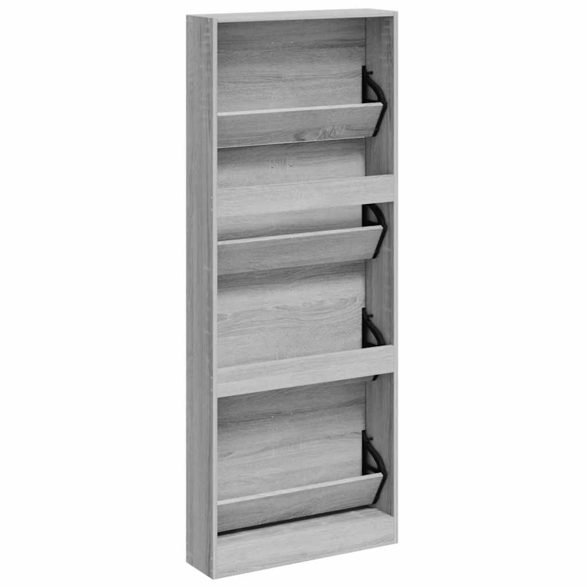 vidaXL Παπουτσοθήκη Γκρι Sonoma 59x17x150 εκ. από Επεξεργασμένο Ξύλο