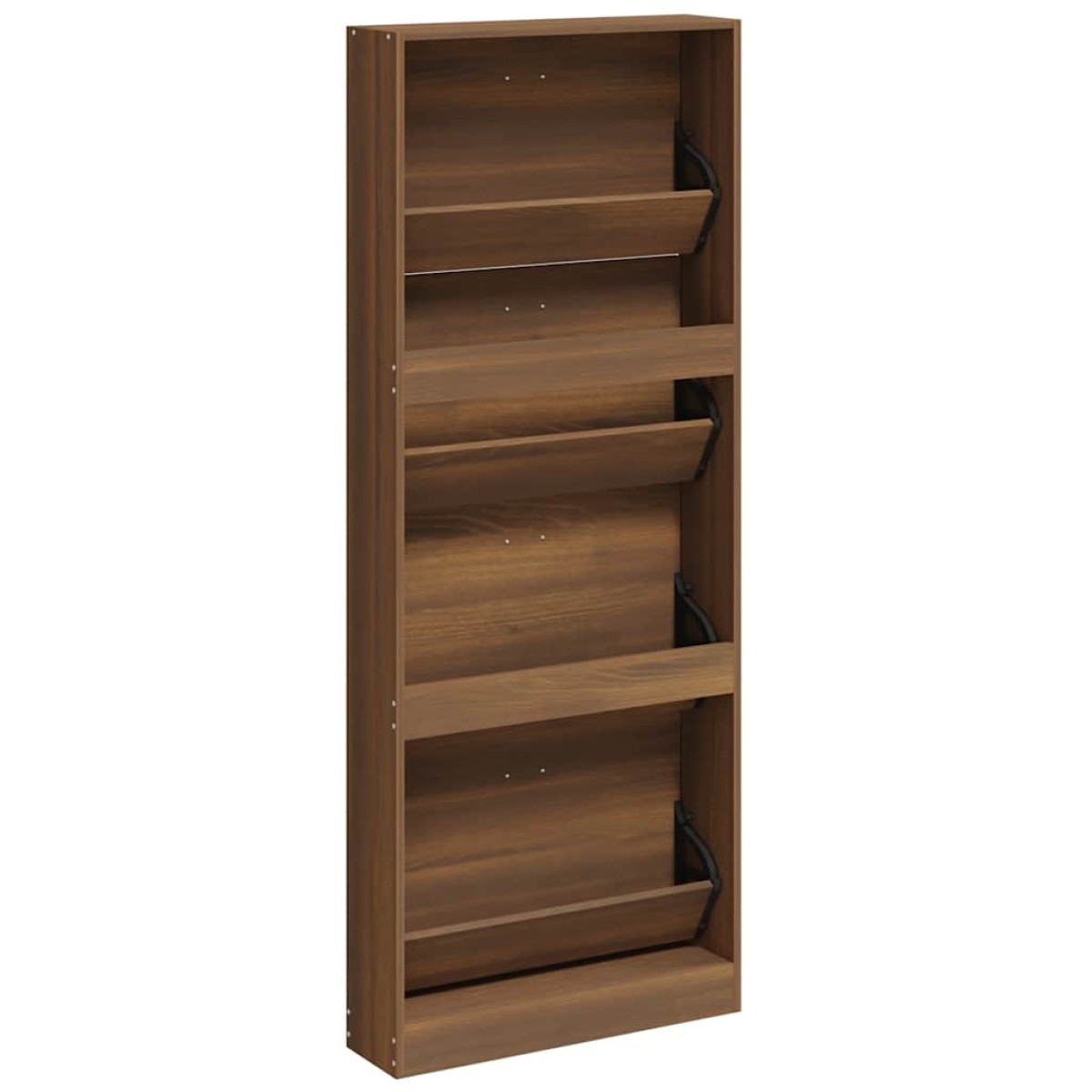 vidaXL Παπουτσοθήκη Καφέ Δρυς 59x17x150 εκ. από Επεξεργασμένο Ξύλο