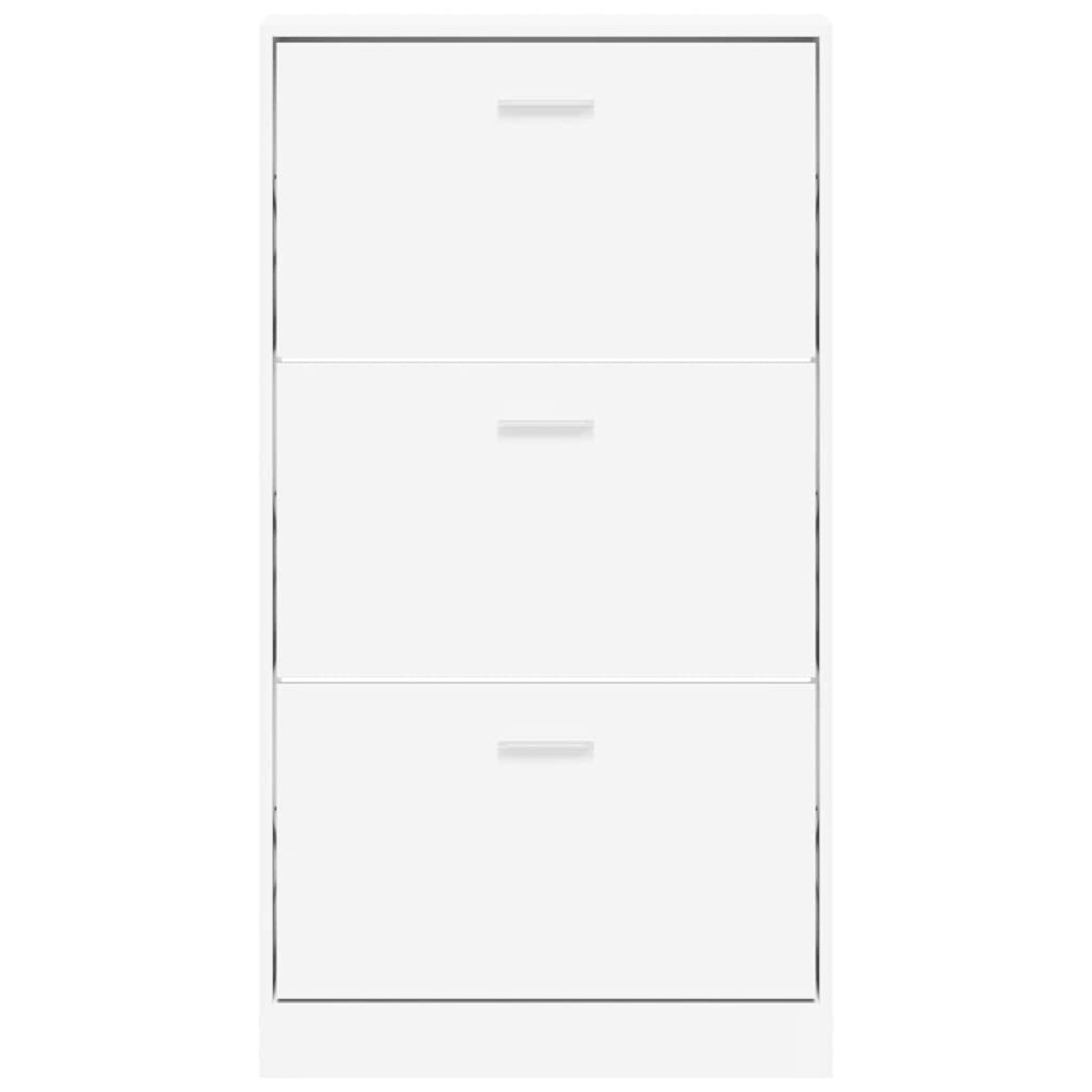 vidaXL Παπουτσοθήκη Λευκή 59x17x108 εκ. από Επεξεργασμένο Ξύλο