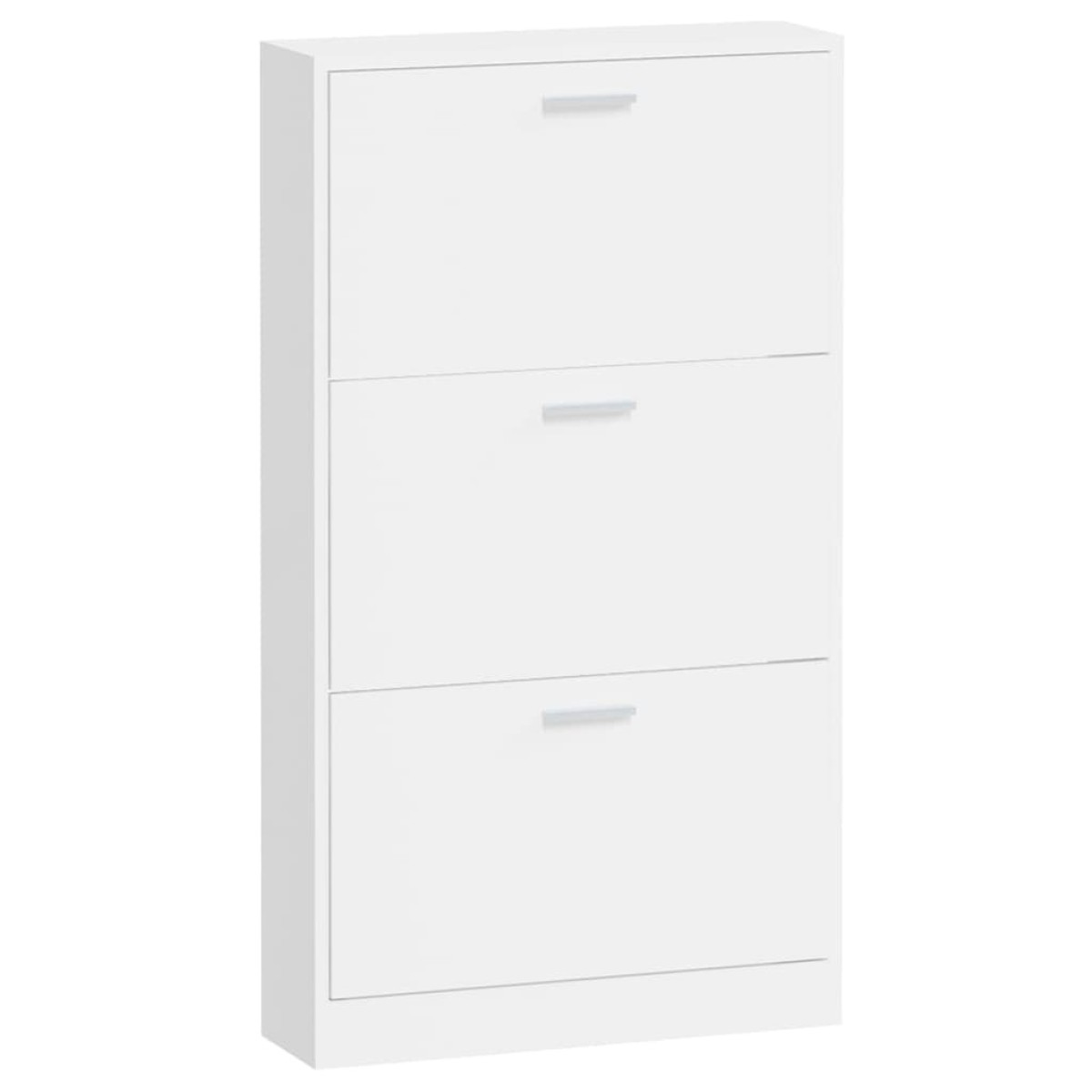 vidaXL Παπουτσοθήκη Γυαλιστερό Λευκό 59x17x108 εκ. Επεξεργασμένο Ξύλο