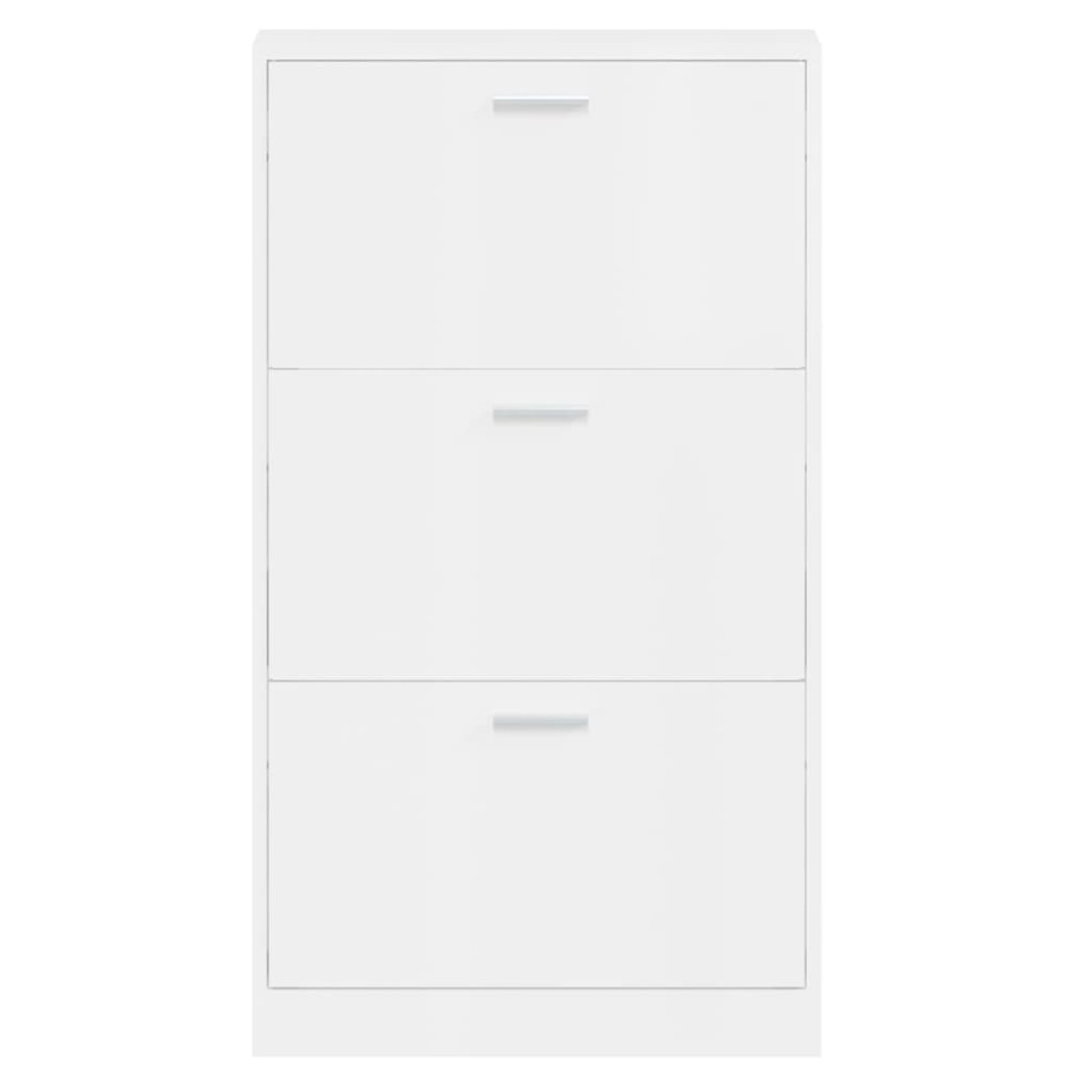 vidaXL Παπουτσοθήκη Γυαλιστερό Λευκό 59x17x108 εκ. Επεξεργασμένο Ξύλο