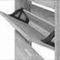 vidaXL Παπουτσοθήκη Γκρι Sonoma 59x17x108 εκ. από Επεξεργασμένο Ξύλο