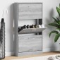 vidaXL Παπουτσοθήκη Γκρι Sonoma 59x17x108 εκ. από Επεξεργασμένο Ξύλο
