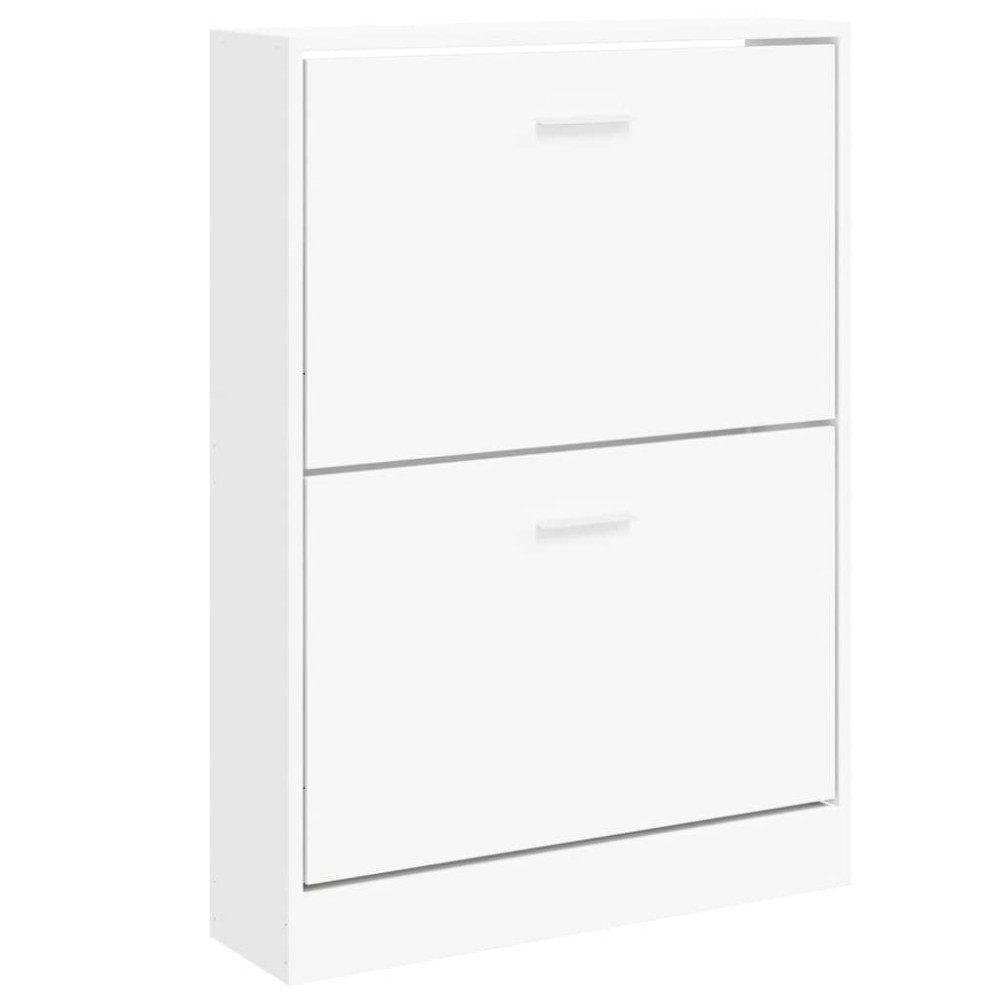 vidaXL Παπουτσοθήκη Λευκή 59x17x81 εκ. από Τεχνητό Ξύλο