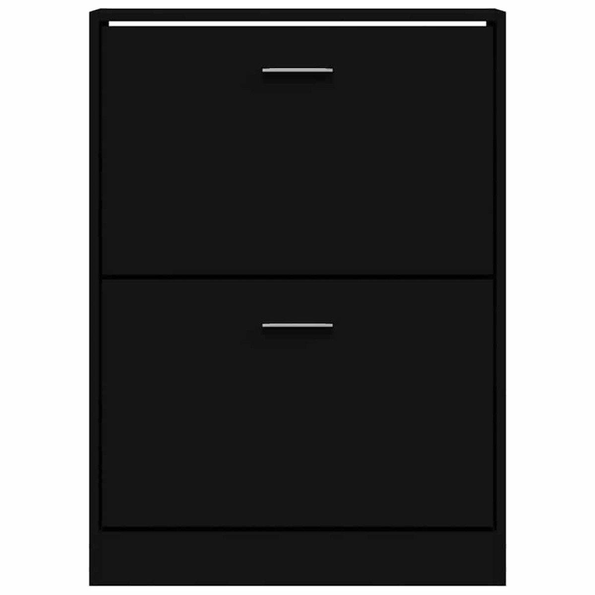 vidaXL Παπουτσοθήκη Μαύρη 59x17x81 εκ. από Επεξεργασμένο Ξύλο