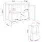 vidaXL Σετ Νησίδας Κουζίνας 3 τμχ. Κερί Μέλι 112 x 77 x 91,5 cm