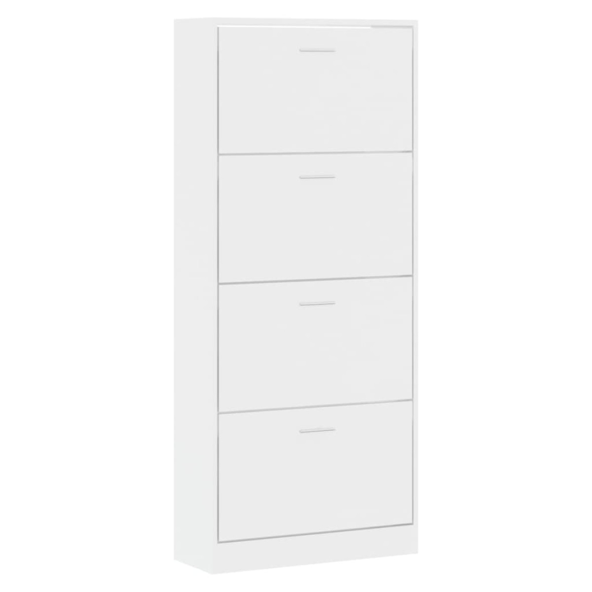 vidaXL Παπουτσοθήκη Γυαλιστερό Λευκό 63x24x147 εκ. Επεξεργασμένο Ξύλο