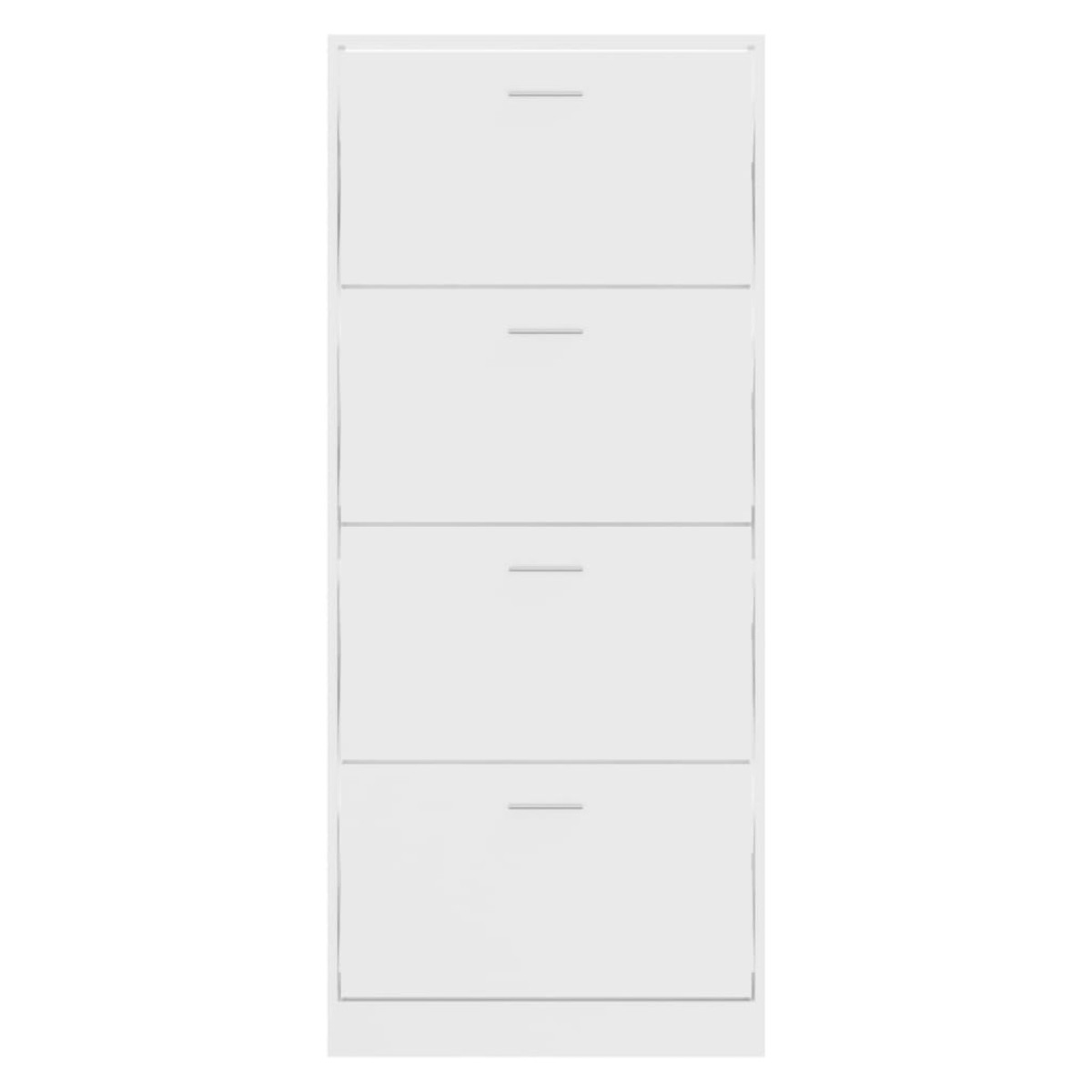 vidaXL Παπουτσοθήκη Γυαλιστερό Λευκό 63x24x147 εκ. Επεξεργασμένο Ξύλο