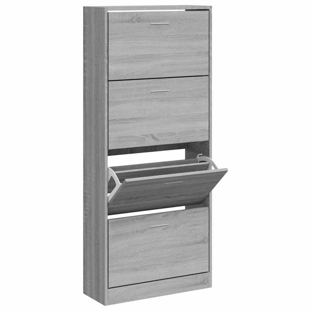 vidaXL Παπουτσοθήκη Γκρι Sonoma 63x24x147 εκ. από Επεξεργασμένο Ξύλο
