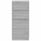 vidaXL Παπουτσοθήκη Γκρι Sonoma 63x24x147 εκ. από Επεξεργασμένο Ξύλο