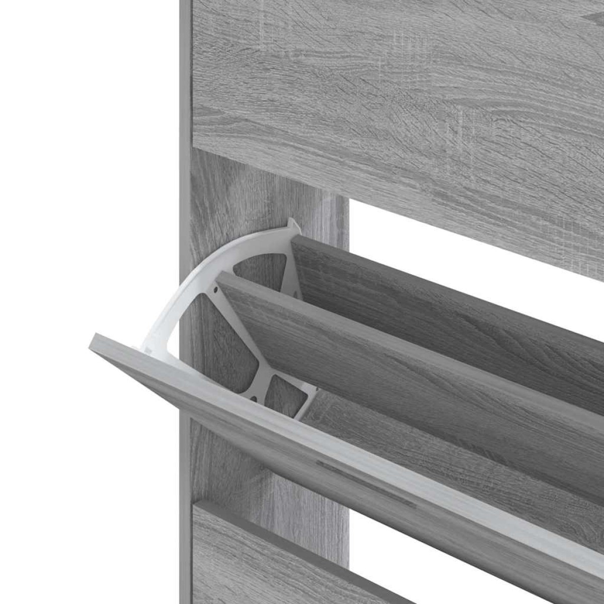 vidaXL Παπουτσοθήκη Γκρι Sonoma 63x24x147 εκ. από Επεξεργασμένο Ξύλο