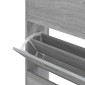 vidaXL Παπουτσοθήκη Γκρι Sonoma 63x24x147 εκ. από Επεξεργασμένο Ξύλο
