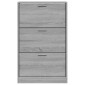 vidaXL Παπουτσοθήκη Γκρι Sonoma 63x24x103 εκ. από Επεξεργασμένο Ξύλο