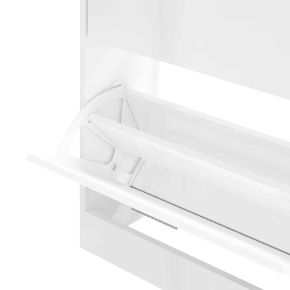 vidaXL Παπουτσοθήκη Γυαλιστερό Λευκό 63x24x81 εκ. Επεξεργασμένο Ξύλο