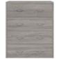 vidaXL Συρταριέρα με 4 Συρτάρια Γκρι Sonoma 60 x 30,5 x 71 εκ.