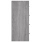 vidaXL Συρταριέρα με 4 Συρτάρια Γκρι Sonoma 60 x 30,5 x 71 εκ.