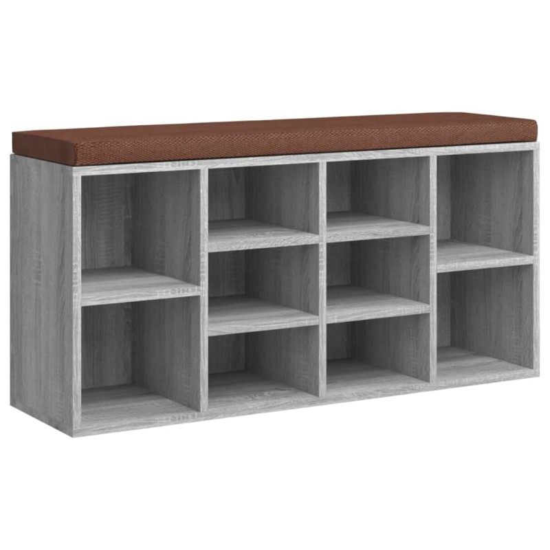 vidaXL Παπουτσοθήκη Γκρι Sonoma 103x30x48 εκ. από Επεξεργασμένο Ξύλο