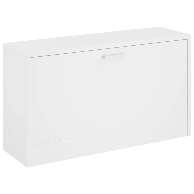 vidaXL Πάγκος Παπουτσιών Γυαλιστερό Λευκό 80 x 24 x 45 εκ. από Τεχνητό Ξύλο