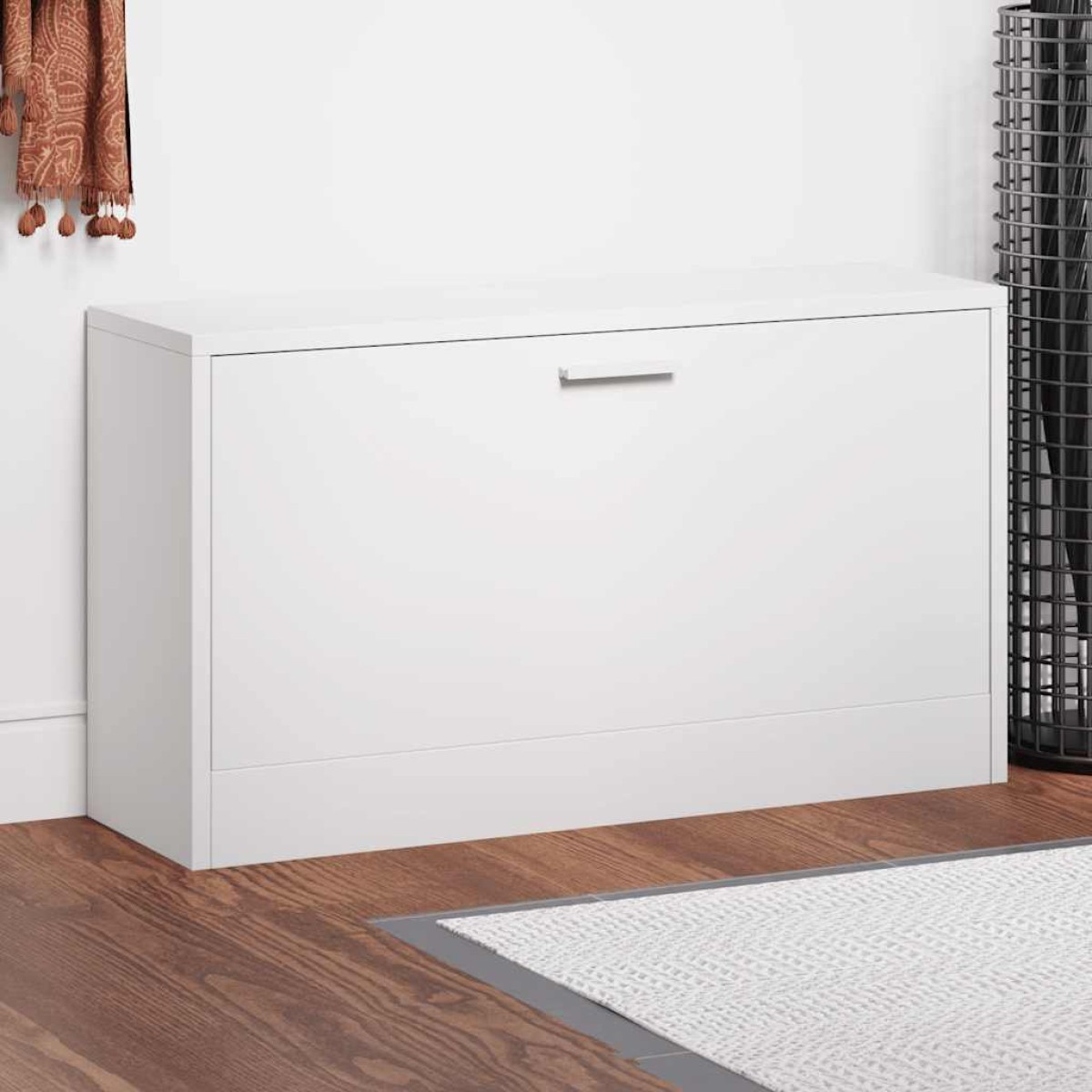 vidaXL Παπουτσοθήκη Γυαλιστερό Λευκό 80x24x45 εκ. Επεξεργασμένο Ξύλο