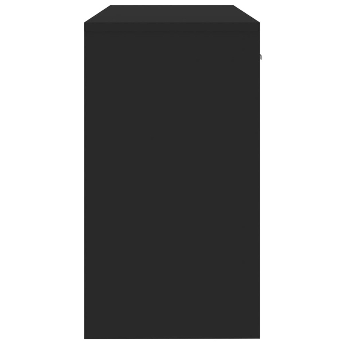 vidaXL Γραφείο με Συρτάρι & Ντουλάπι Μαύρο 100x40x73 εκ. Επεξεργ. Ξύλο