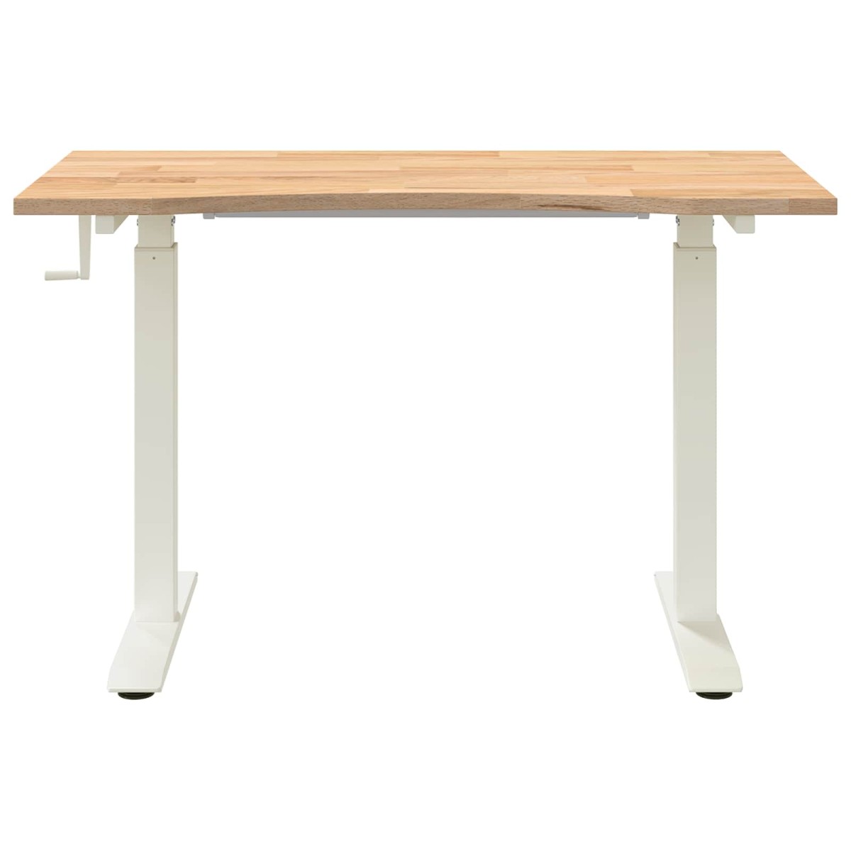 vidaXL Γραφείο Λευκό και Φυσικό 120 x 60 cm Στερεό Ξύλο Δρυός