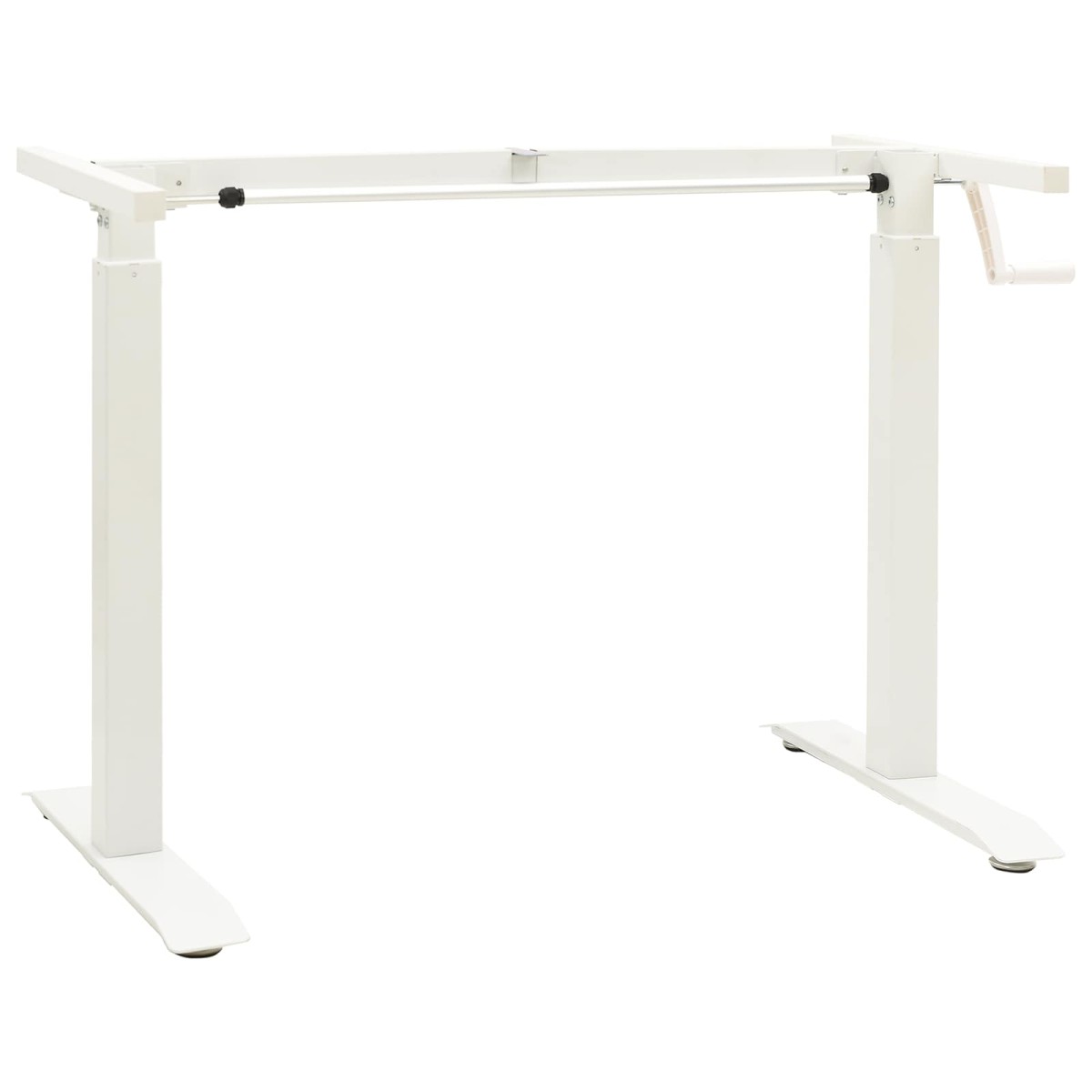 vidaXL Γραφείο Λευκό και Φυσικό 140 x 60 cm Στερεό Ξύλο Δρυός