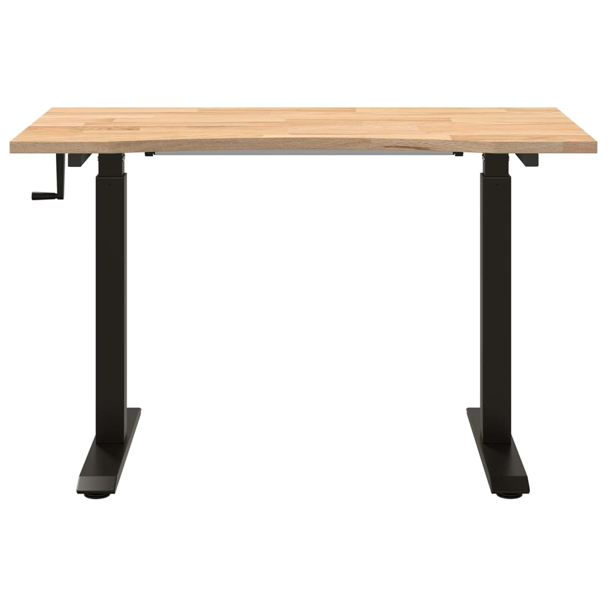 vidaXL Γραφείο Μαύρο και φυσικό 120 x 60 cm Στερεό Ξύλο Δρυός