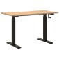 vidaXL Γραφείο Μαύρο και φυσικό 120 x 60 cm Στερεό Ξύλο Δρυός