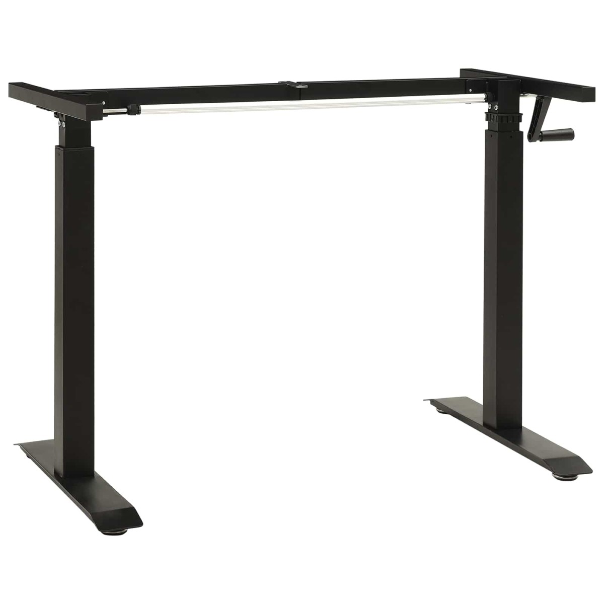vidaXL Γραφείο Μαύρο και φυσικό 140 x 60 cm Στερεό Ξύλο Δρυός