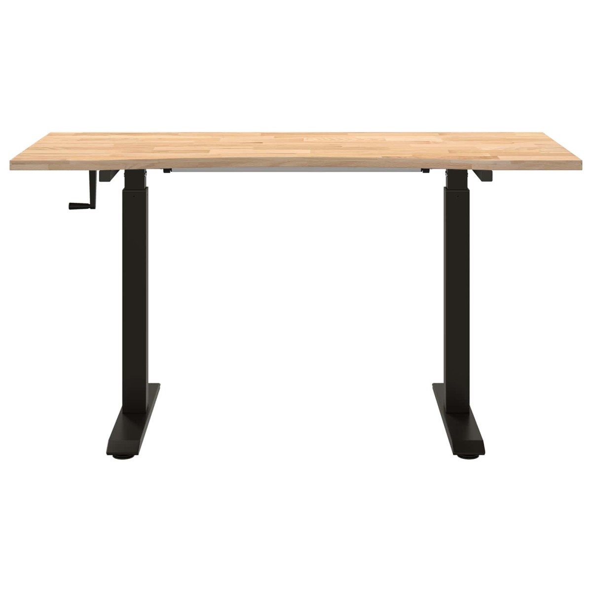 vidaXL Γραφείο Μαύρο και φυσικό 140 x 60 cm Στερεό Ξύλο Δρυός