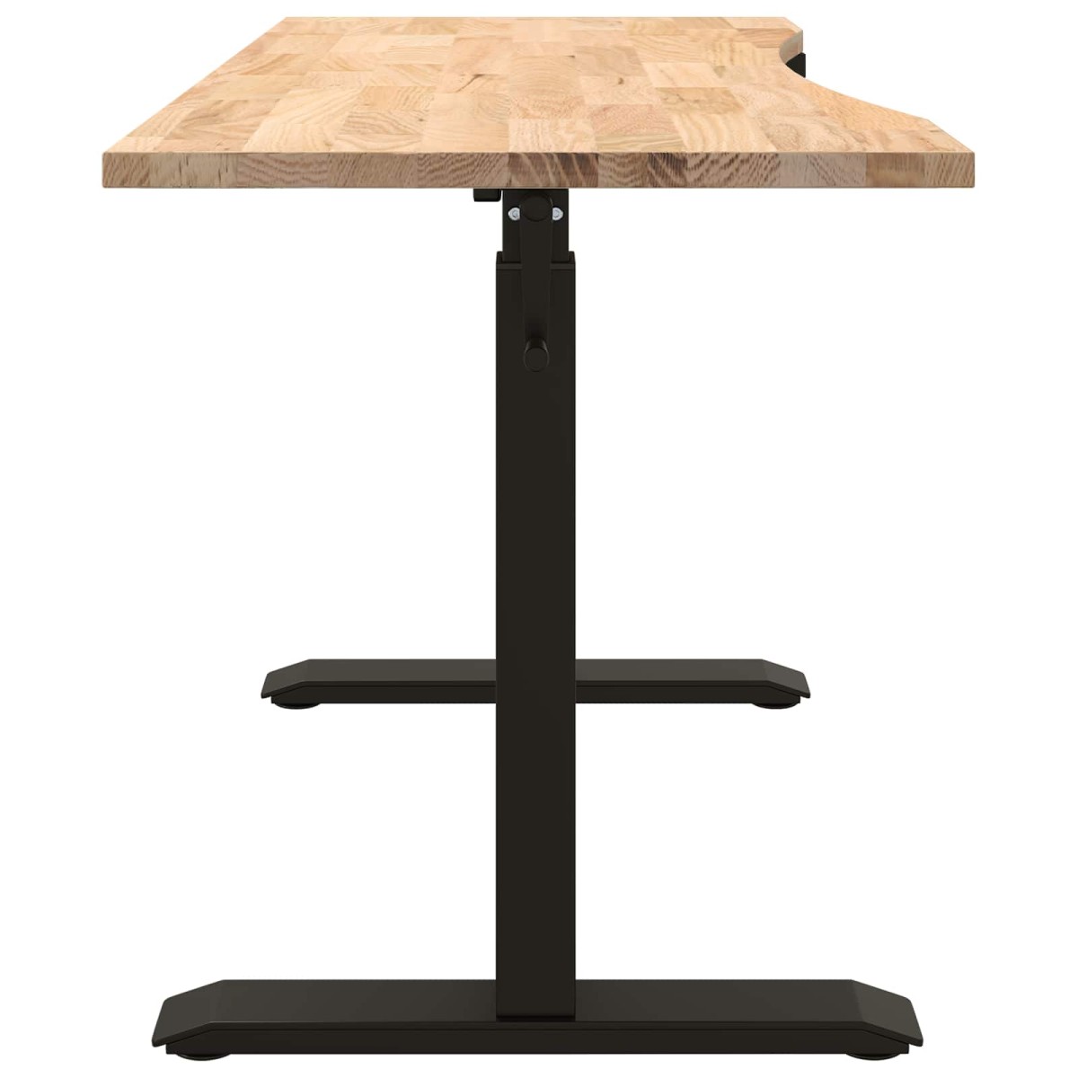 vidaXL Γραφείο Μαύρο και φυσικό 140 x 60 cm Στερεό Ξύλο Δρυός