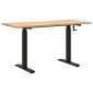 vidaXL Γραφείο Μαύρο και φυσικό 140 x 60 cm Στερεό Ξύλο Δρυός