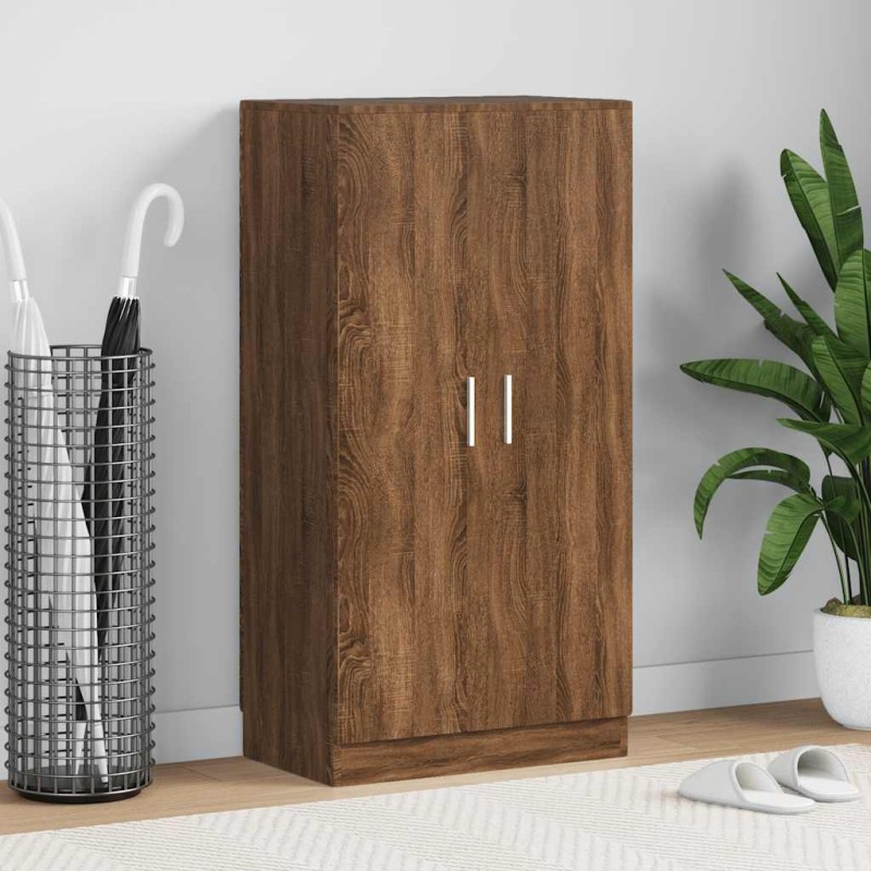 vidaXL Παπουτσοθήκη Καφέ Δρυς 55x35x108 εκ. από Τεχνητό Ξύλο