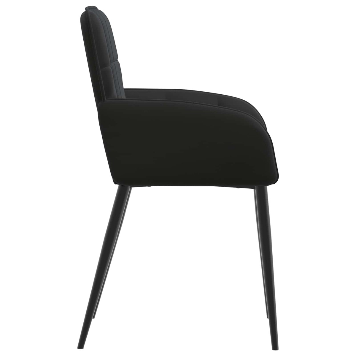 vidaXL Καρέκλες φαγητού 4 τμχ. Βελούδο Μαύρο 57 x 50 x 85 εκ.