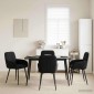 vidaXL Καρέκλες φαγητού 4 τμχ. Βελούδο Μαύρο 57 x 50 x 85 εκ.