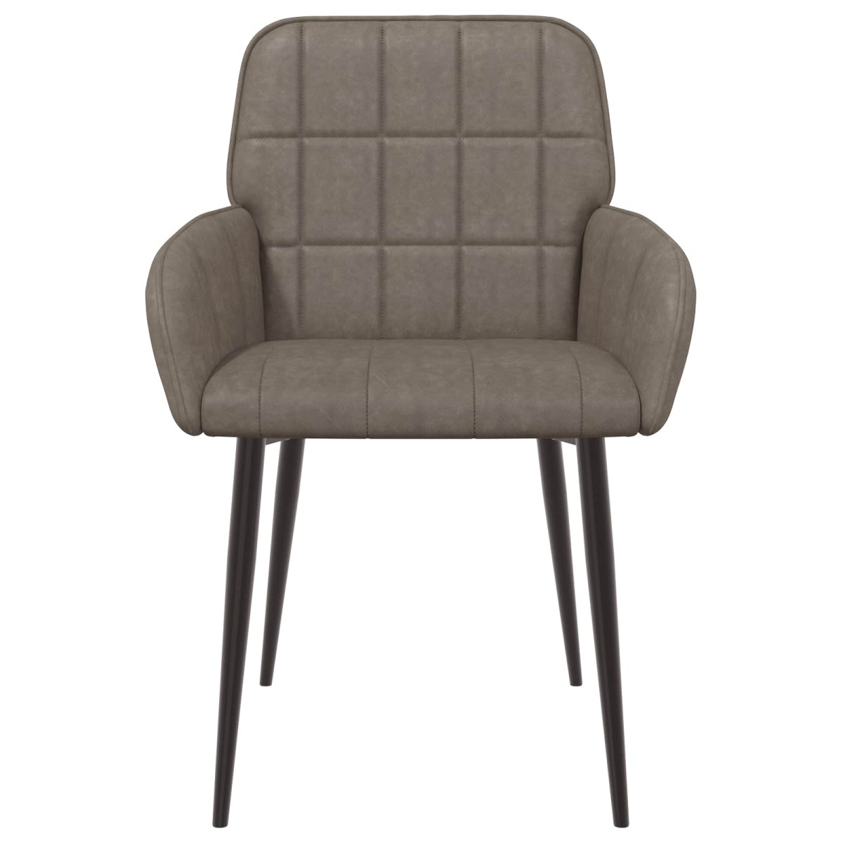 vidaXL Καρέκλες φαγητού 6 τμχ. Τεχνητό Δέρμα Γκρι 57 x 50 x 85 εκ.