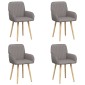 vidaXL Καρέκλες φαγητού 4 τμχ. Ύφασμα Taupe 56,5 x 50 x 87,5 εκ.