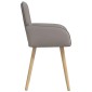 vidaXL Καρέκλες φαγητού 4 τμχ. Ύφασμα Taupe 56,5 x 50 x 87,5 εκ.
