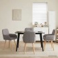 vidaXL Καρέκλες φαγητού 4 τμχ. Ύφασμα Taupe 56,5 x 50 x 87,5 εκ.