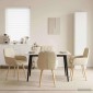 vidaXL Καρέκλες φαγητού 4 τμχ. Ύφασμα Κρεμ 56,5 x 50 x 87,5 εκ.
