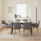 vidaXL Καρέκλες φαγητού 6 τμχ. Ύφασμα Taupe 56,5 x 50 x 87,5 εκ.