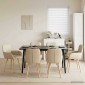 vidaXL Καρέκλες φαγητού 6 τμχ. Ύφασμα Κρεμ 56,5 x 50 x 87,5 εκ.