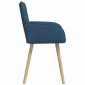 vidaXL Καρέκλες φαγητού 6 τμχ. Ύφασμα Μπλε 56,5 x 50 x 87,5 εκ.