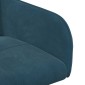 vidaXL Καρέκλες φαγητού 4 τμχ. Βελούδο Μπλε 59 x 56,5 x 86 εκ.