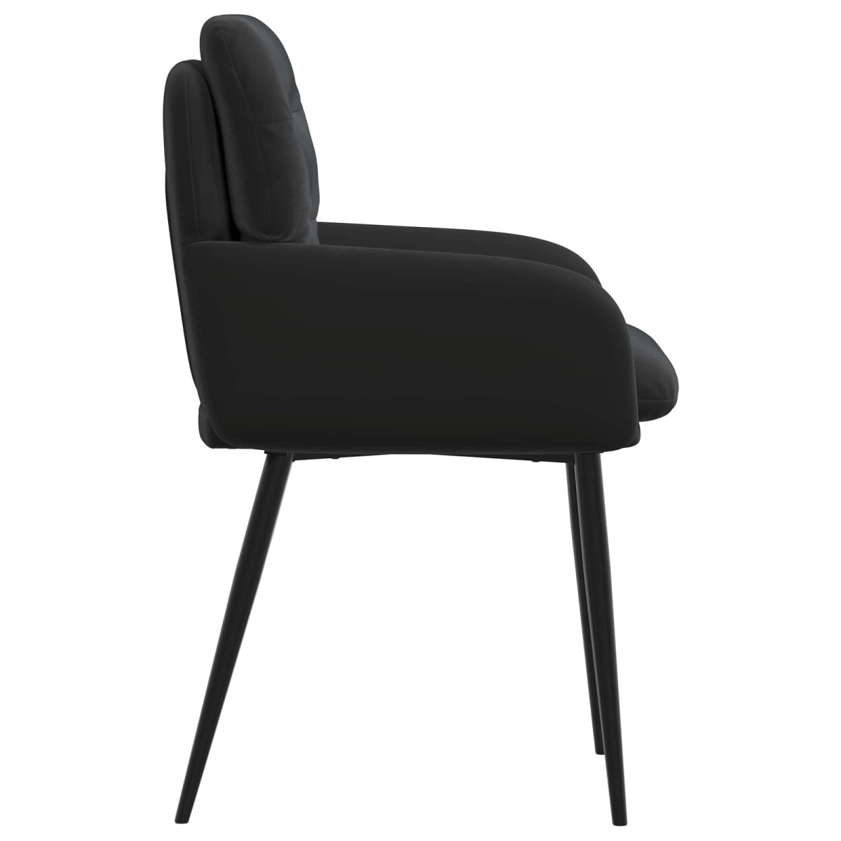 vidaXL Καρέκλες φαγητού 4 τμχ. Βελούδο Μαύρο 59 x 59,5 x 90 εκ